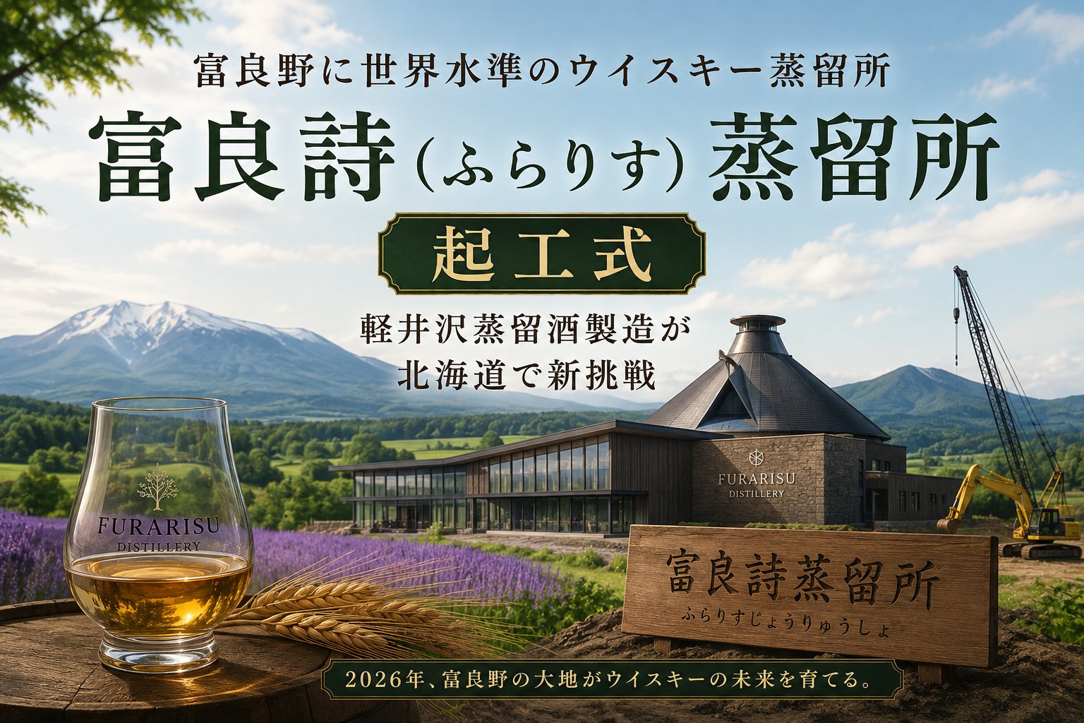 富良詩（ふらりす）蒸留所 起工式 ― 軽井沢蒸留酒製造が北海道・富良野で新蒸留所