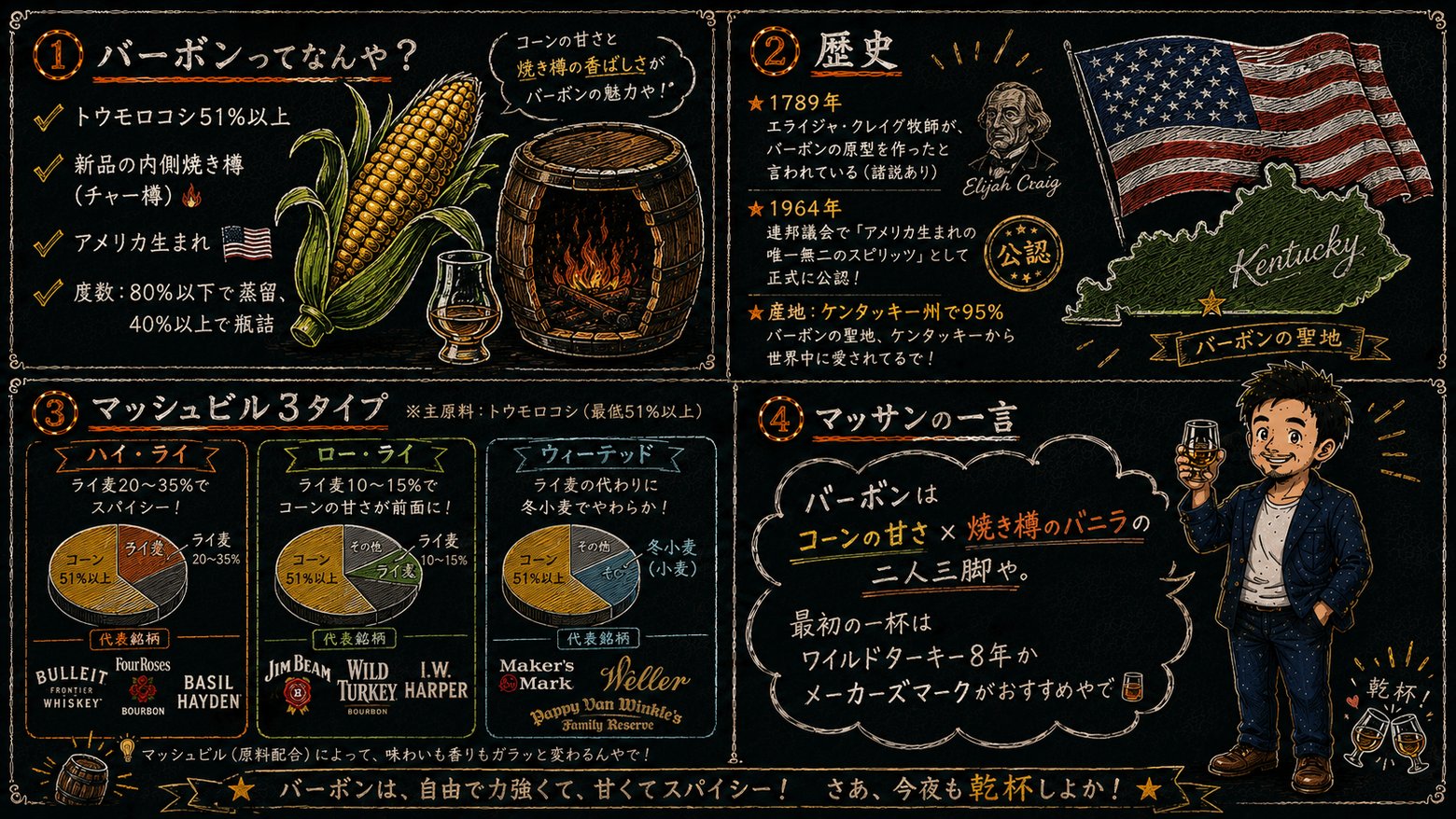 「バーボン」の解説図