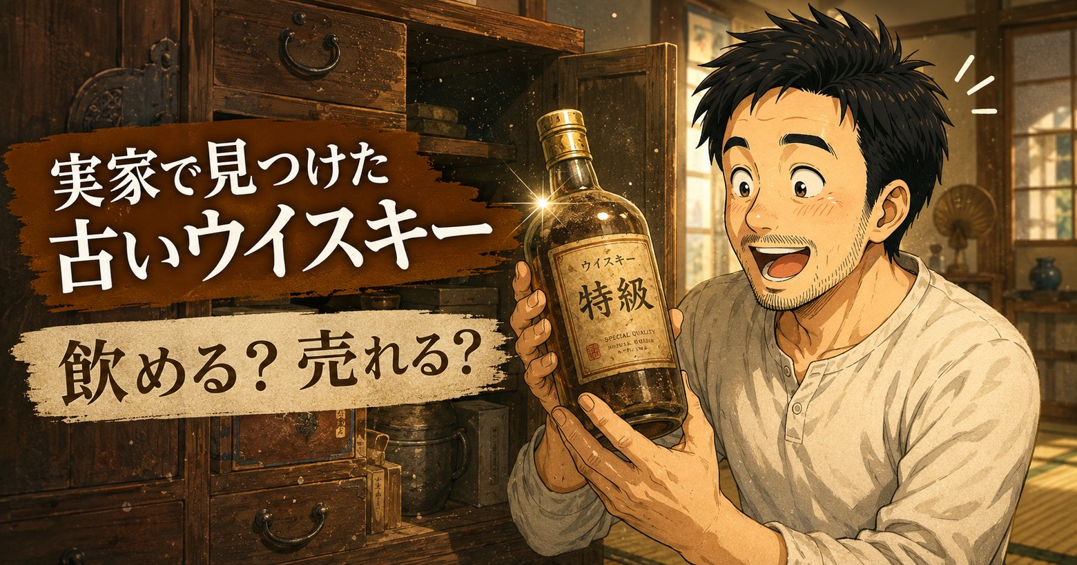 実家で見つけた古いウイスキーのアイキャッチ