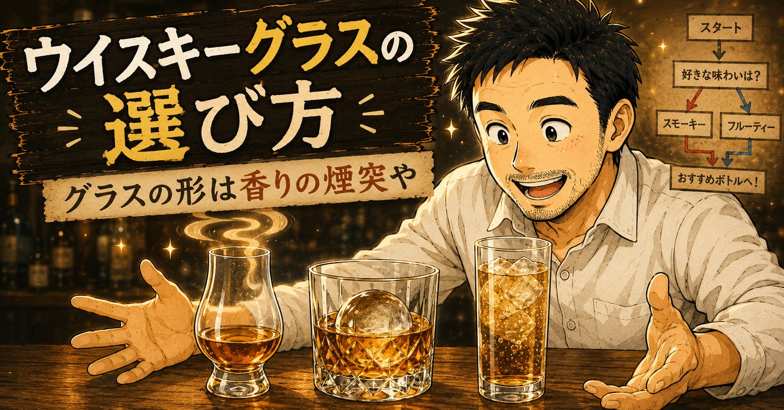 ウイスキーグラスの選び方のアイキャッチ