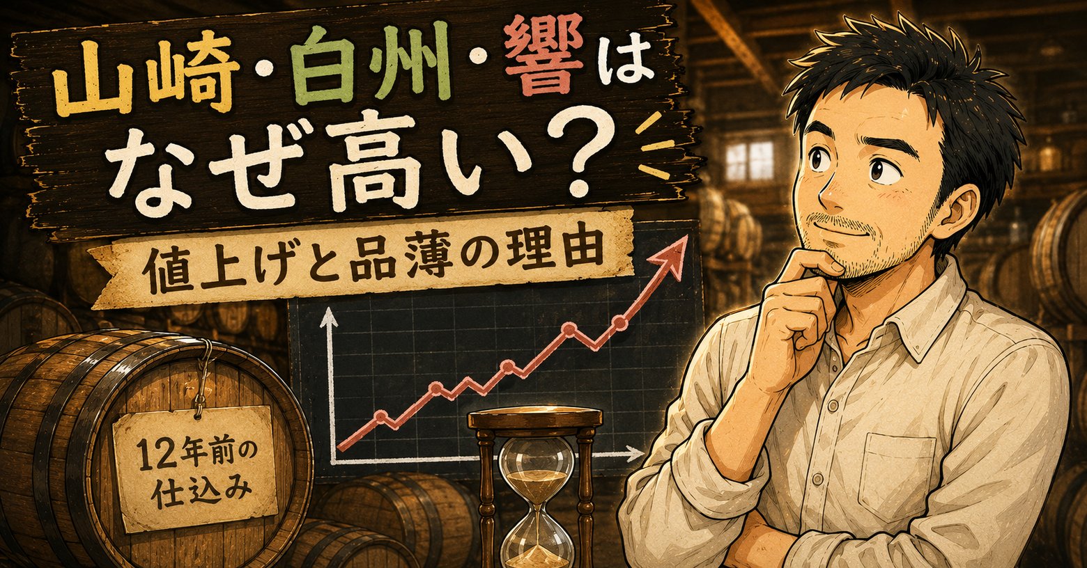 山崎・白州・響はなぜ高い？のアイキャッチ