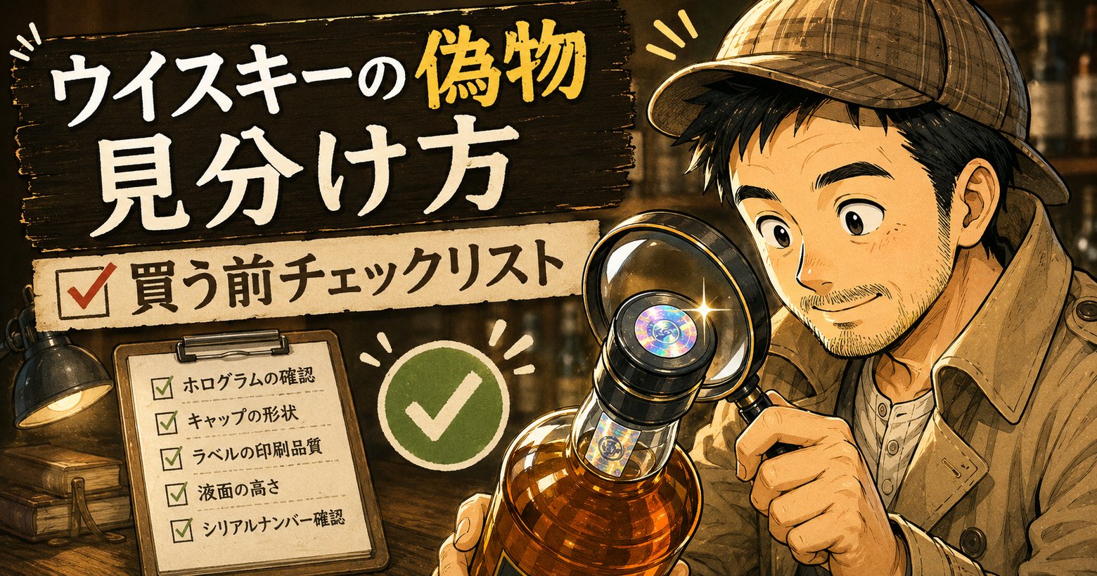 ウイスキーの偽物・詰め替え見分け方のアイキャッチ