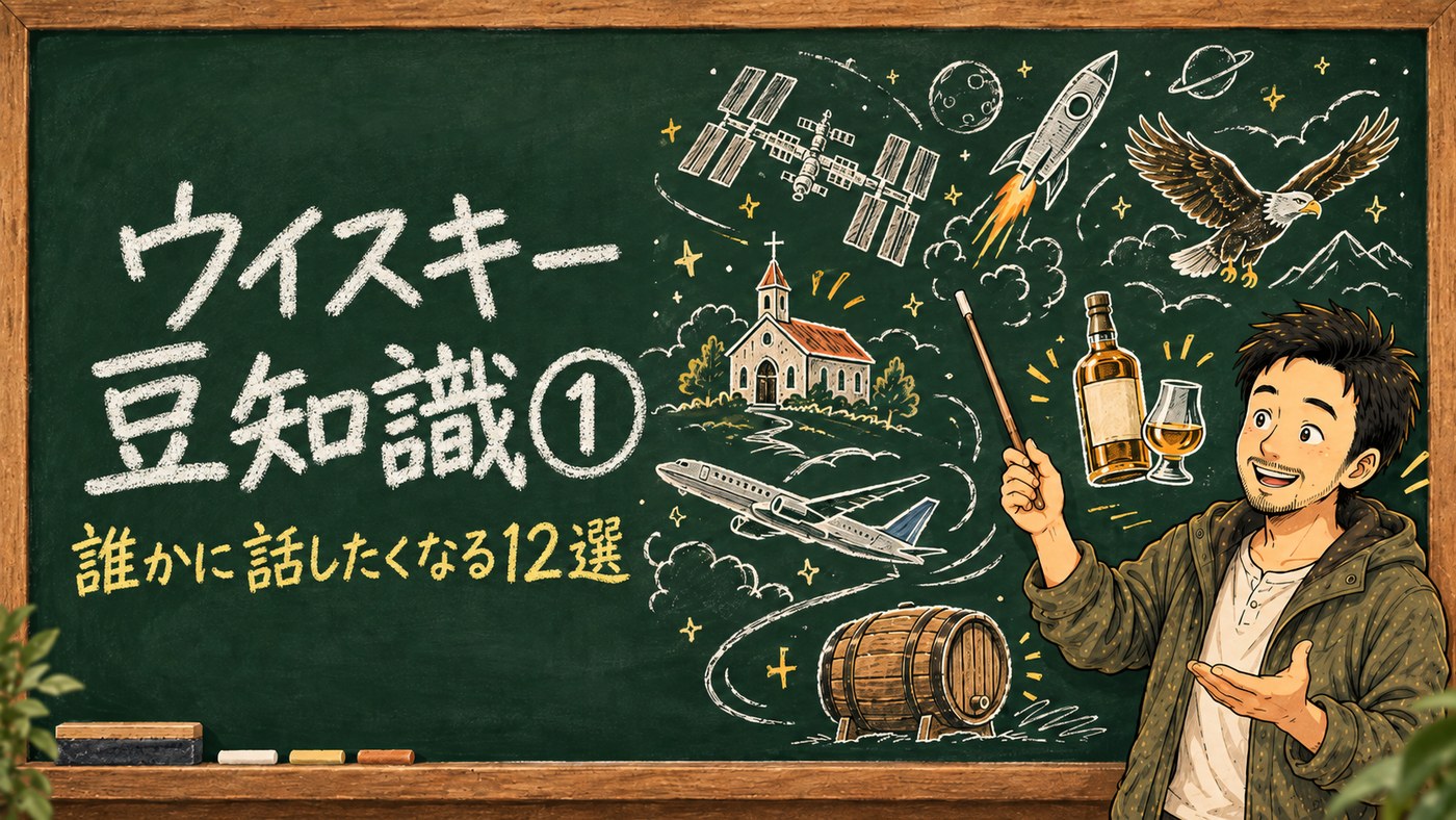 ウイスキー豆知識①｜黒板の前で豆知識を解説するマッサン