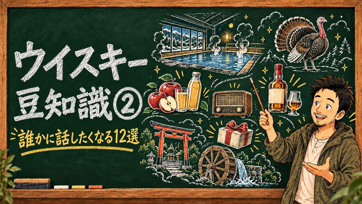 ウイスキー豆知識② 誰かに話したくなる12選（黒板の絵）